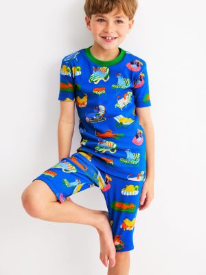 Snug Short John Pyjamas-Poolside Pets