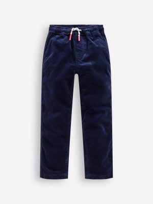 Slim Pull-On Trousers-College Navy Cord