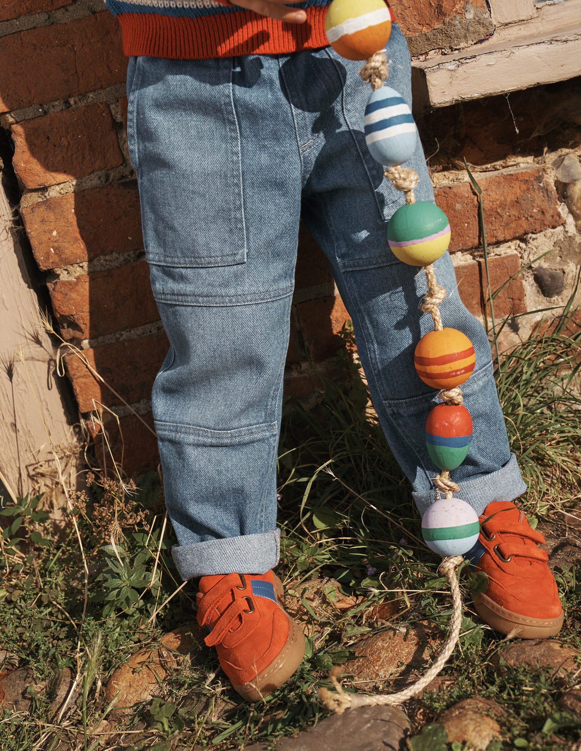 Warrior Knee Jeans-Mid Blue Wash - Image 4