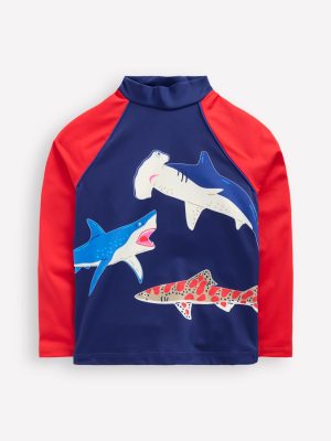 Logo Rash Vest-College Navy Sharks