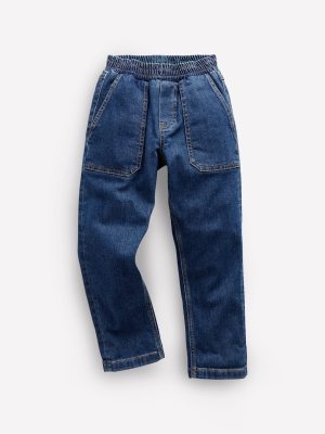 Pull-On Jeans-Mid Wash