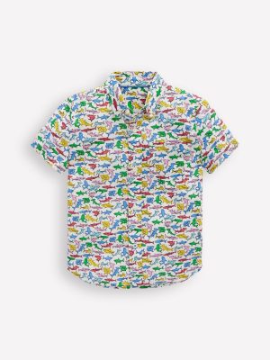 Cotton Linen Shirt-Multi Sharks
