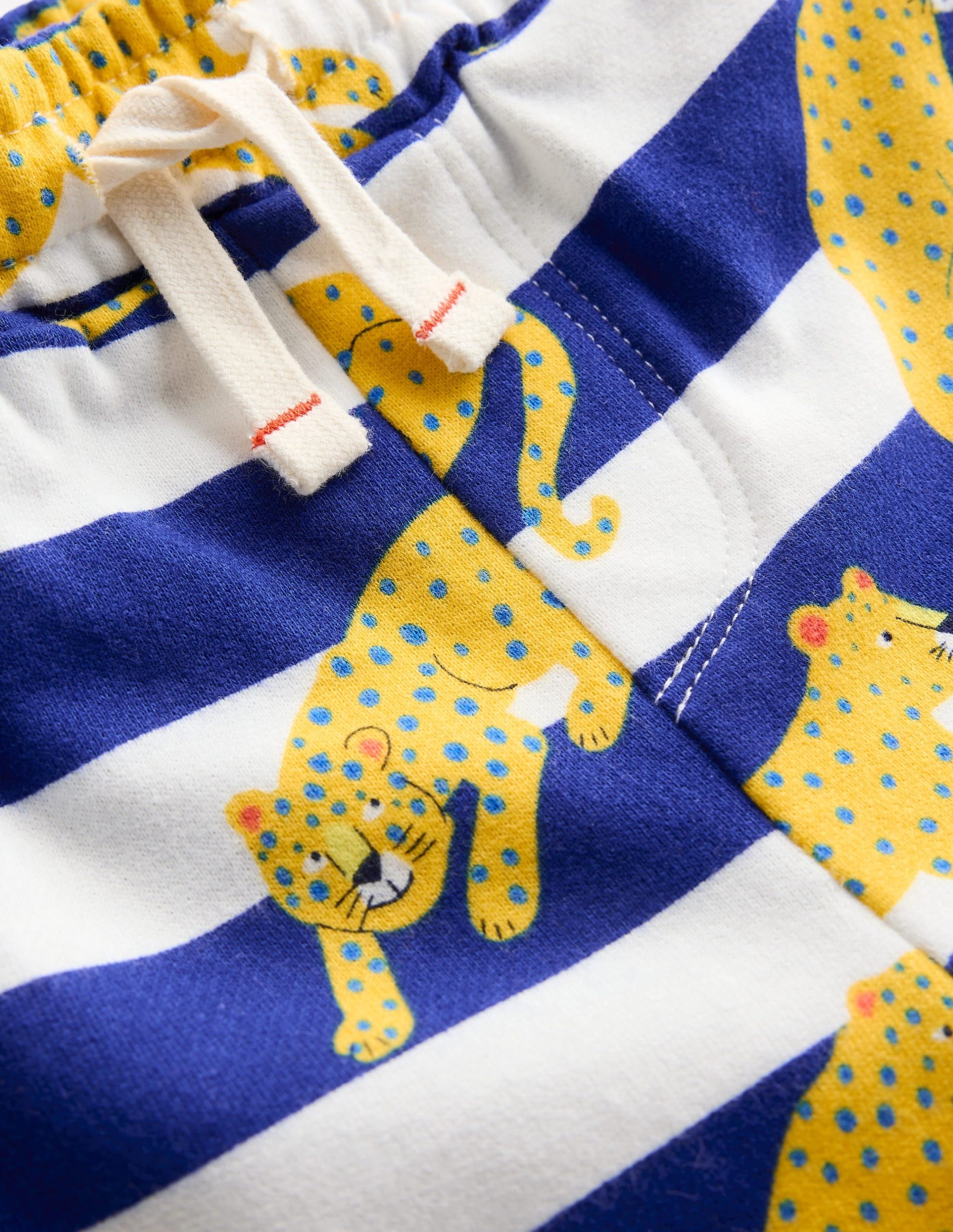 Printed Shorts-Bright Blue Leopard Stripe - Image 3