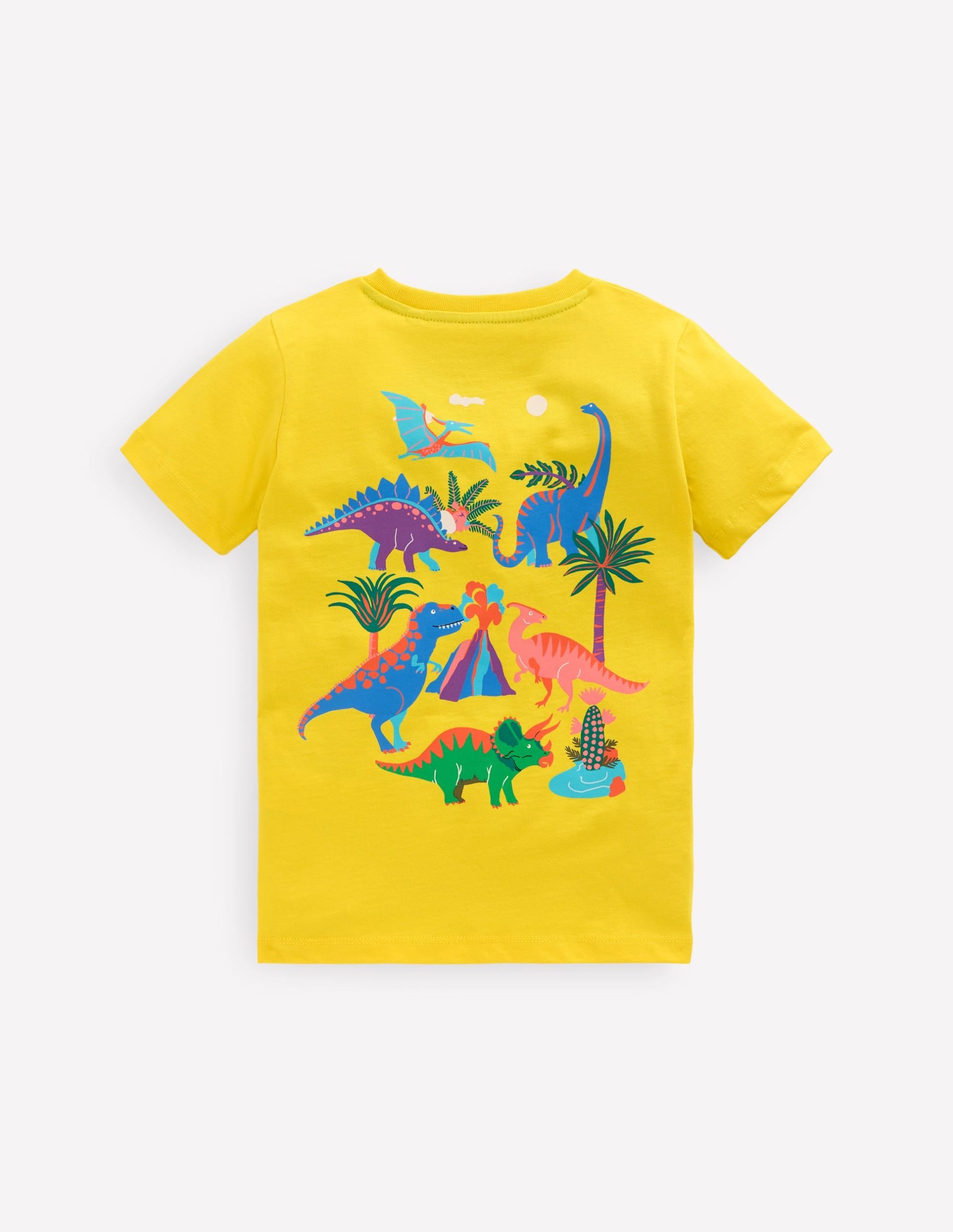 Front & Back Printed T-shirt-Pineapple Yellow Dino - Image 2