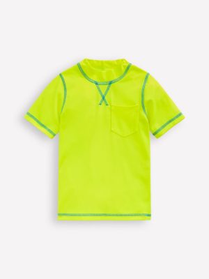 Short Sleeve Rash Vest-Acid Yellow