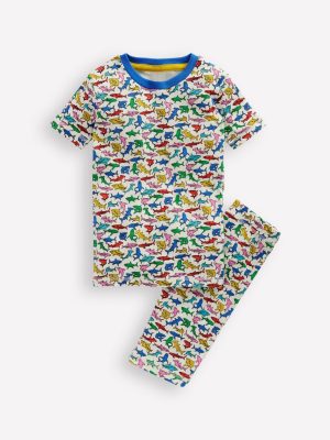 Snug Short John Pyjamas-Multi Sharks