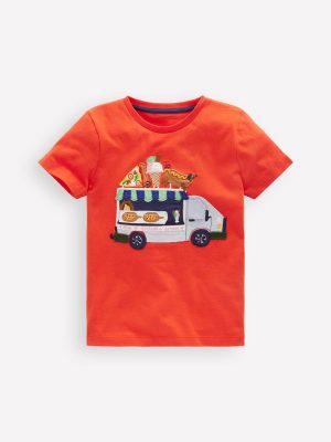 Lift-The-Flap T-shirt-Firecracker Red