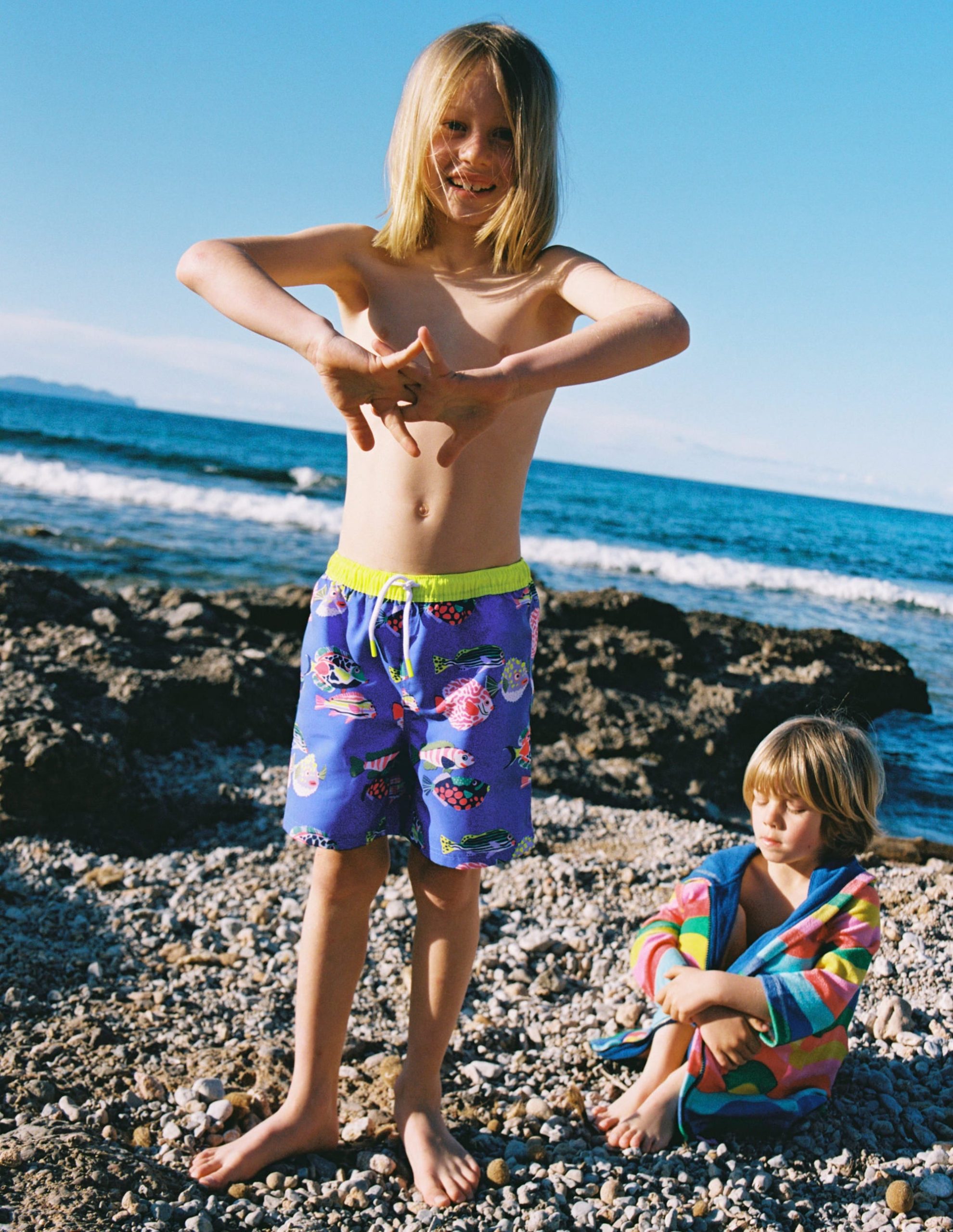 Swim Shorts-Blue Heron Fish - Image 4