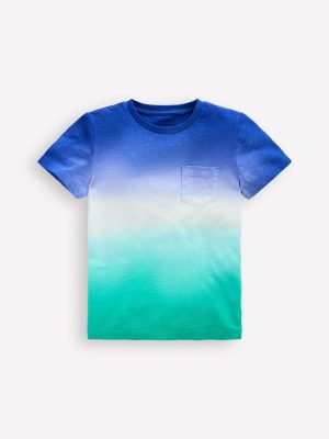 Tie Dye T-Shirt-Bright Blue /Aquamarine Blue
