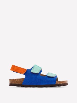Colourblock Sandals-Blue Colourblock