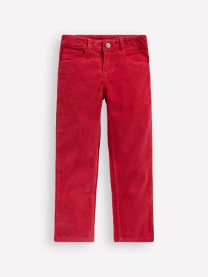 Classic Cord Trousers-Carmine Red