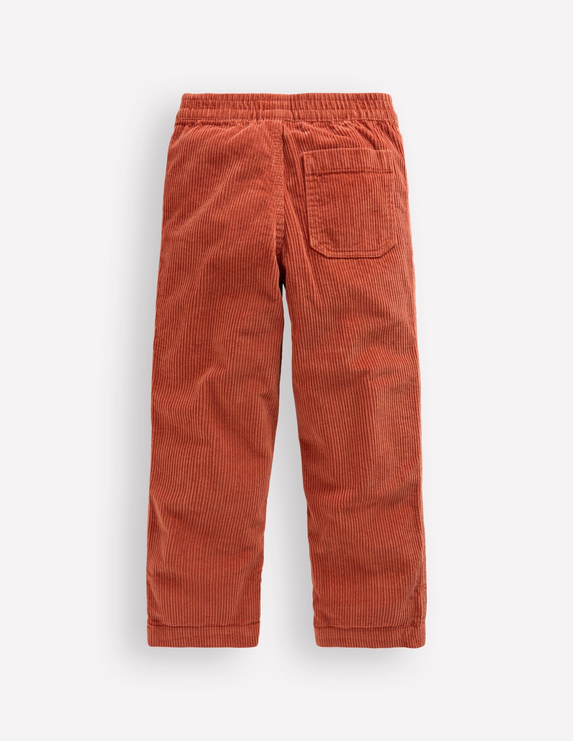 Pull-on Cord Trousers-Roasted Chestnut Brown - Image 3