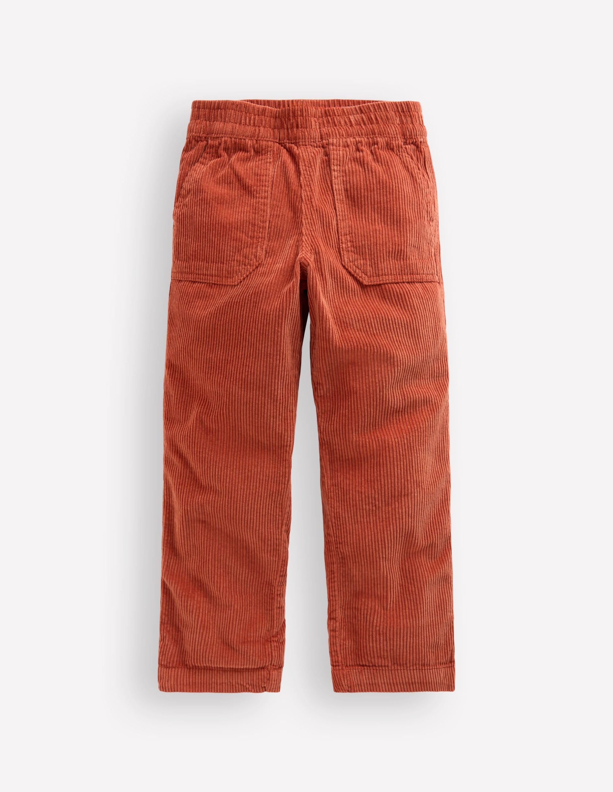 Pull-on Cord Trousers-Roasted Chestnut Brown - Image 2