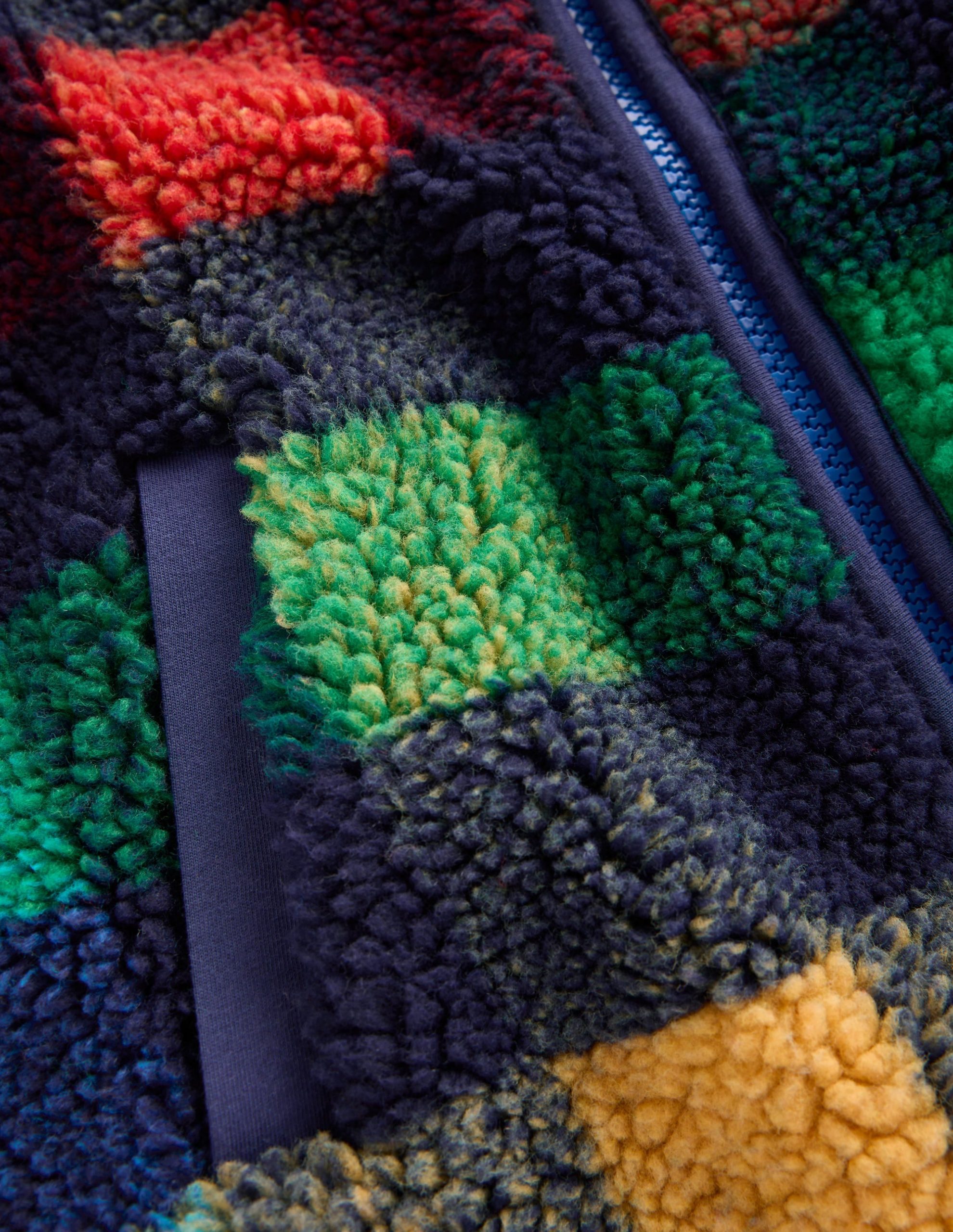 Cosy Borg Jacket-Navy Check - Image 3