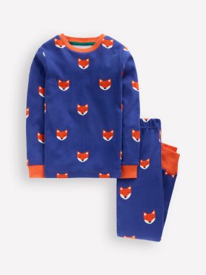 Snug Long John Pyjamas-Foxes