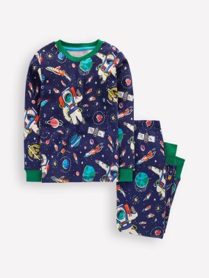 Snug Glow-In-The-Dark Pyjamas-Medieval Blue Astro
