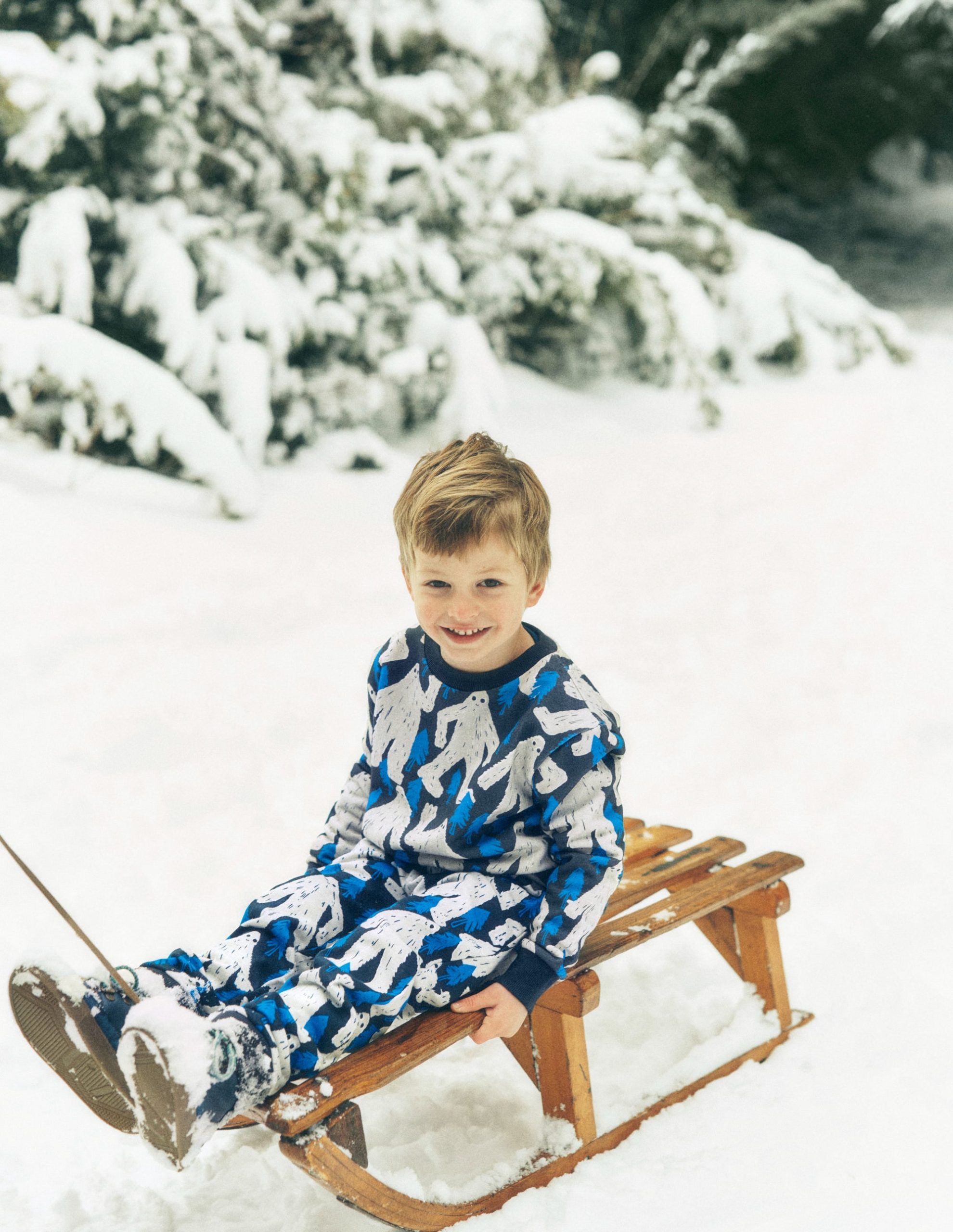 Printed Comfy Joggers-Yetti - Image 4