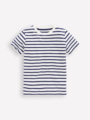 Everyday Short Sleeve T-Shirt-Ivory/College Navy