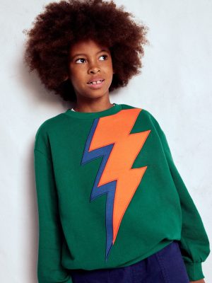 Fun Sweatshirt-Artichoke Green Lightning