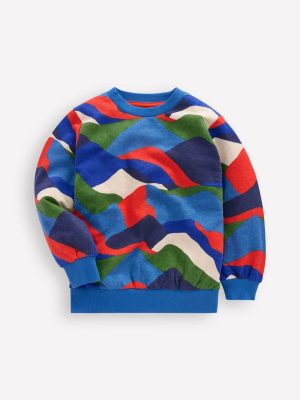 Everyday Printed Sweatshirt-Abstract Landscape
