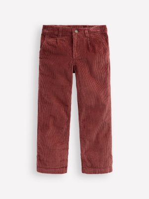 Everyday Straight Leg Trousers-Chestnut Cord