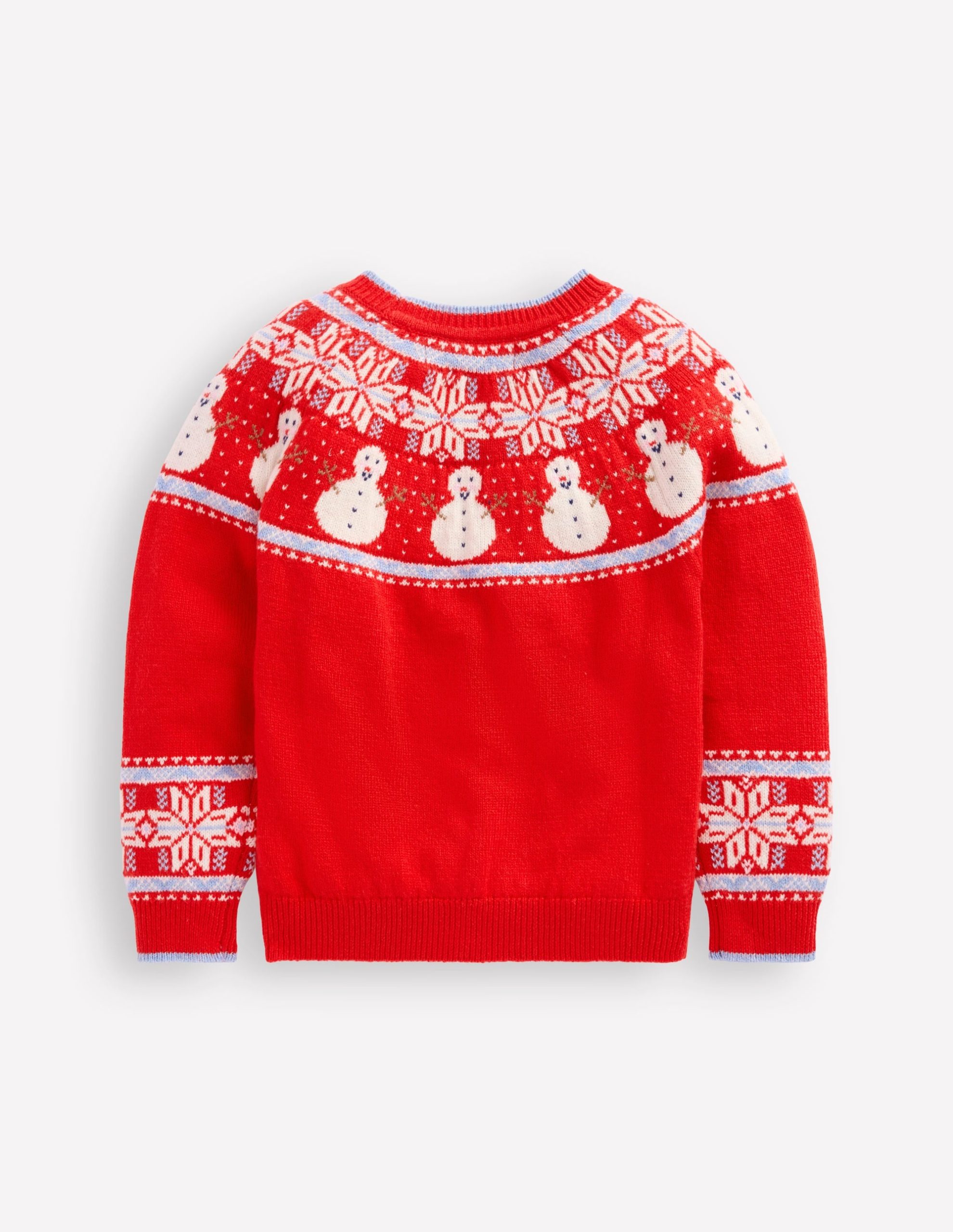 Fair Isle Jumper-Poppy Red Snowmen - Image 2