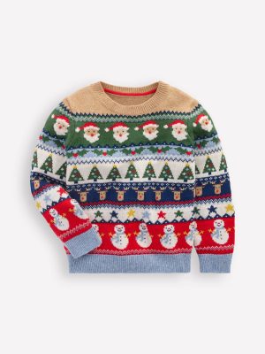 Fair Isle Sweater-Multi Christmas Fairisle