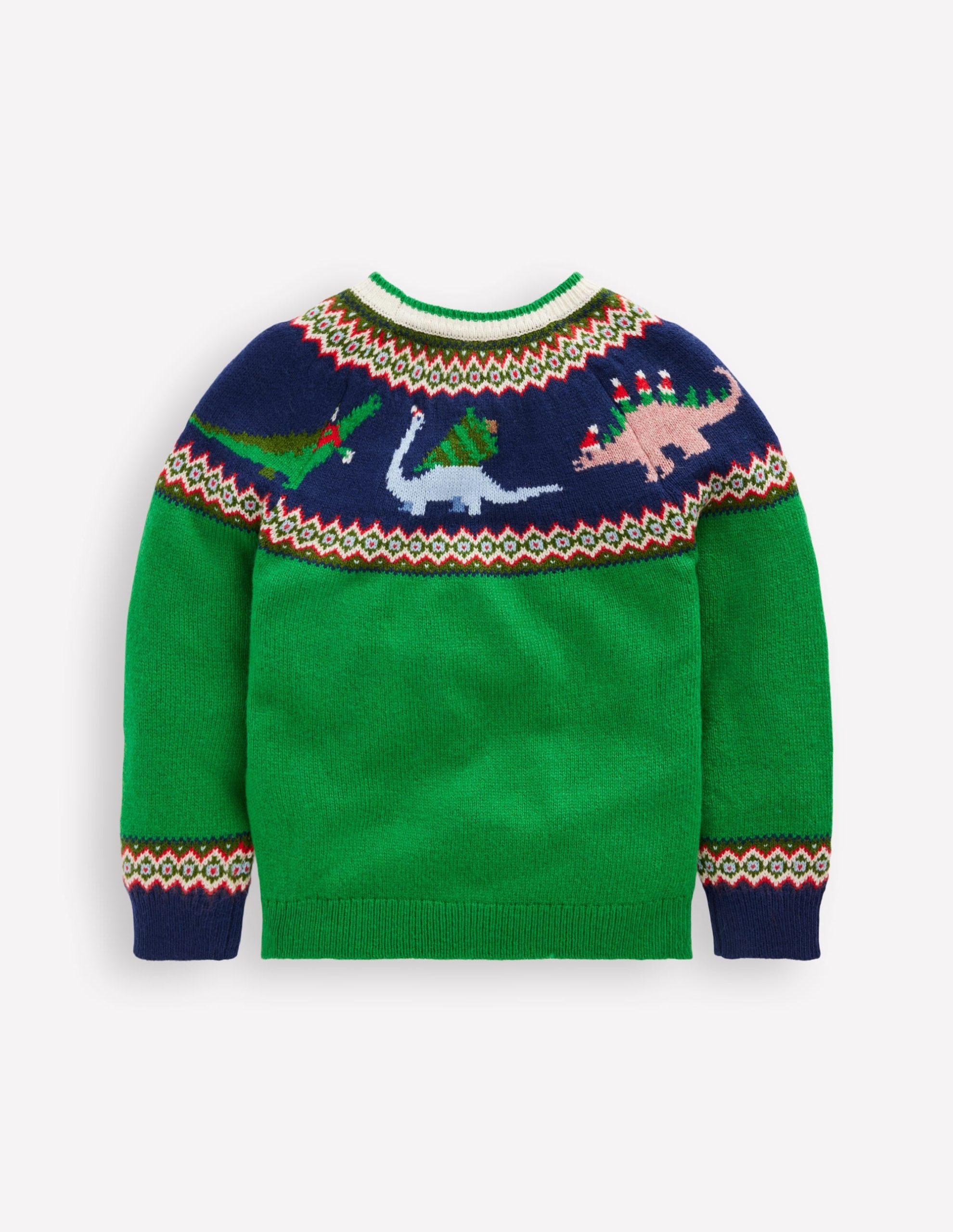 Fair Isle Jumper-Sapling Green Dinosaur - Image 2