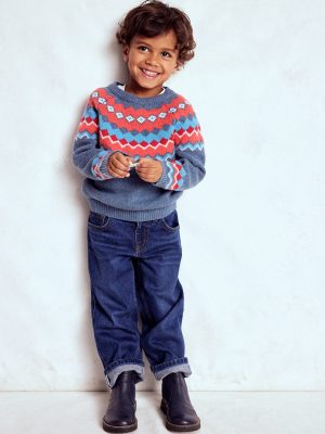 Fair Isle Sweater-Blue Classic Fair Isle