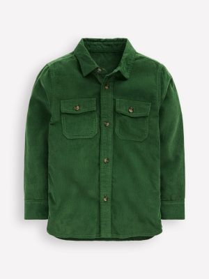 Corduroy Shirt-Pine Green