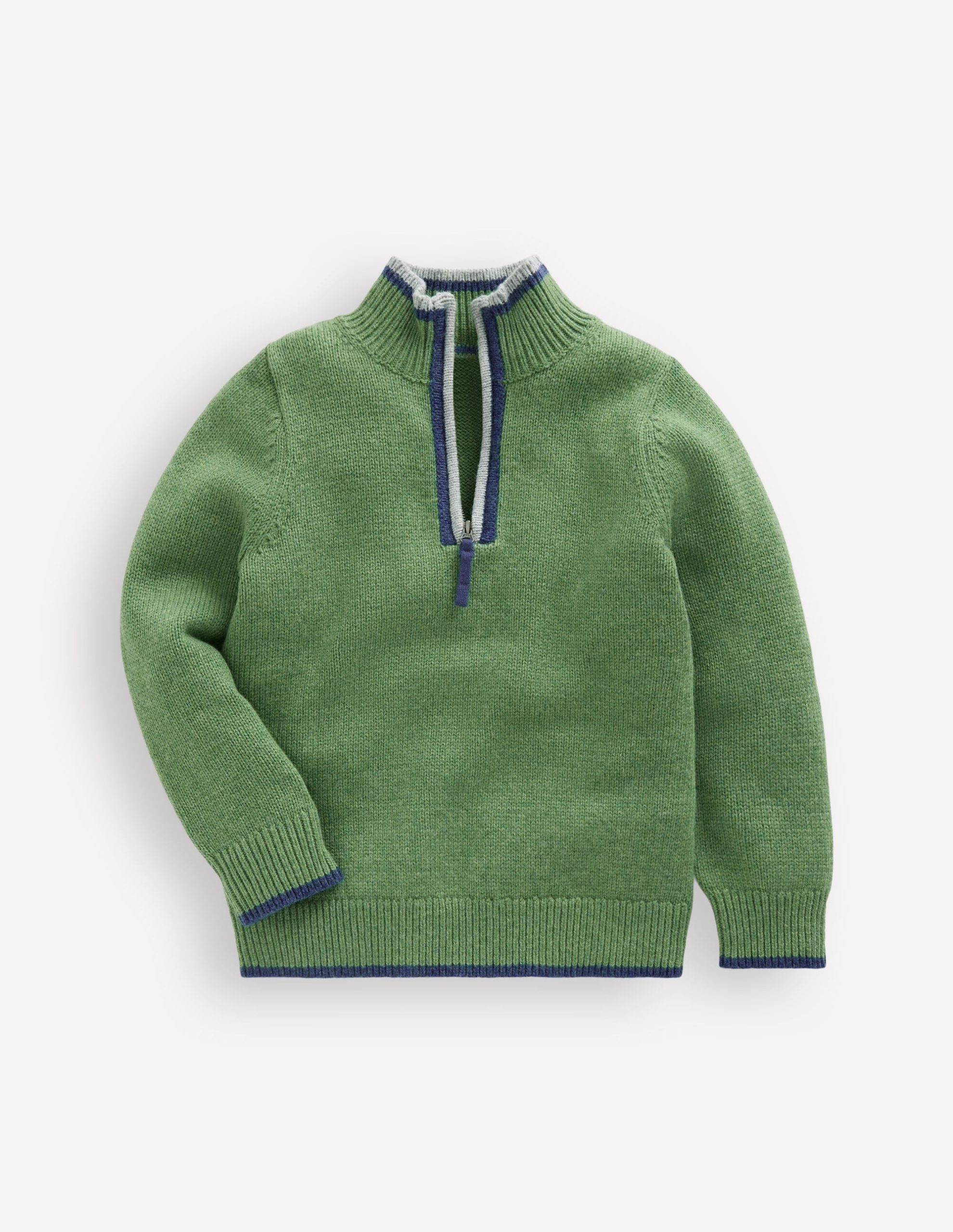 Heritage Half-Zip Jumper-Safari Green - Image 4