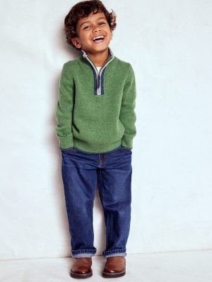 Heritage Half-zip Sweater-Safari Green