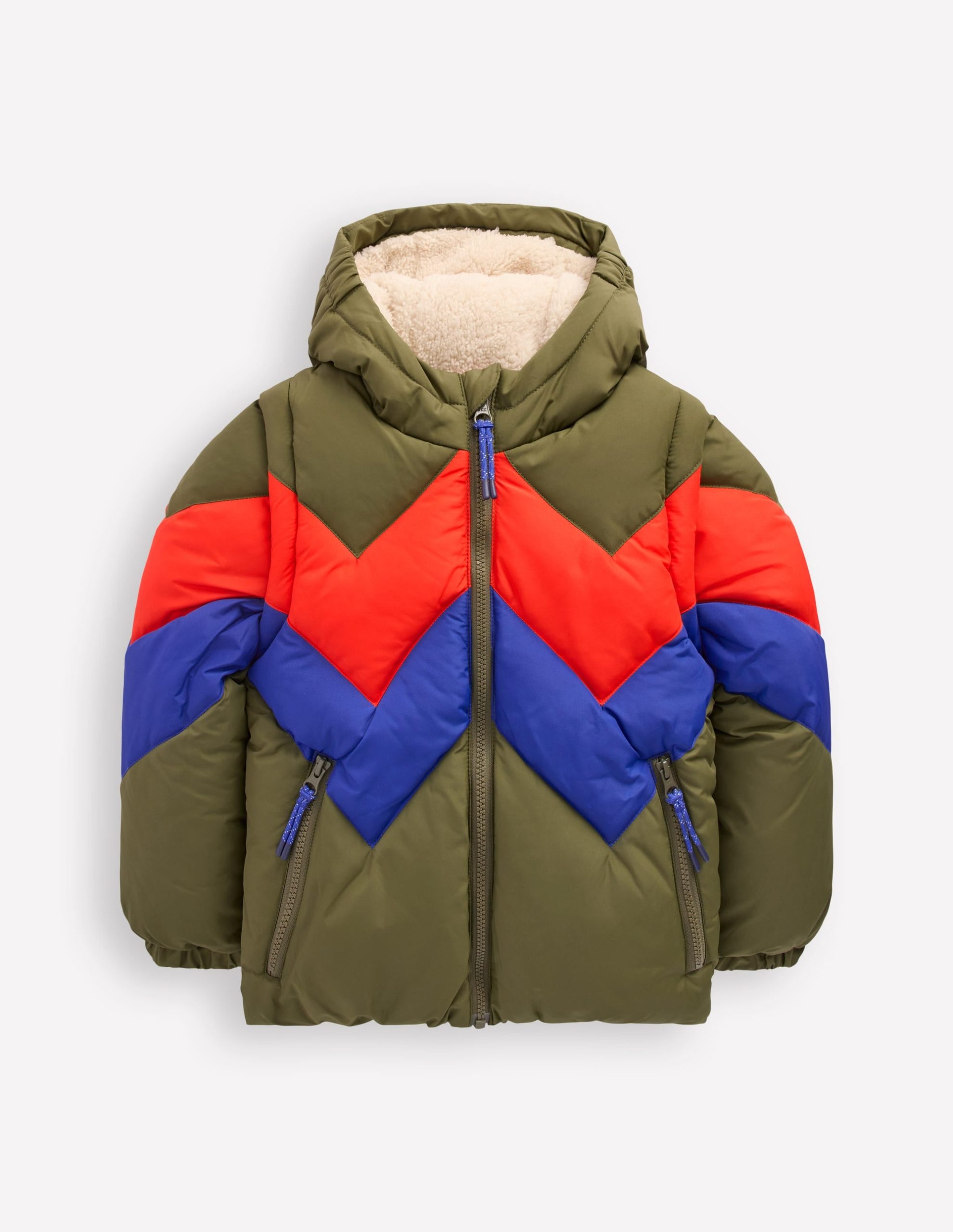 2-in-1 Padded Coat-Chestnut Chevron - Image 4