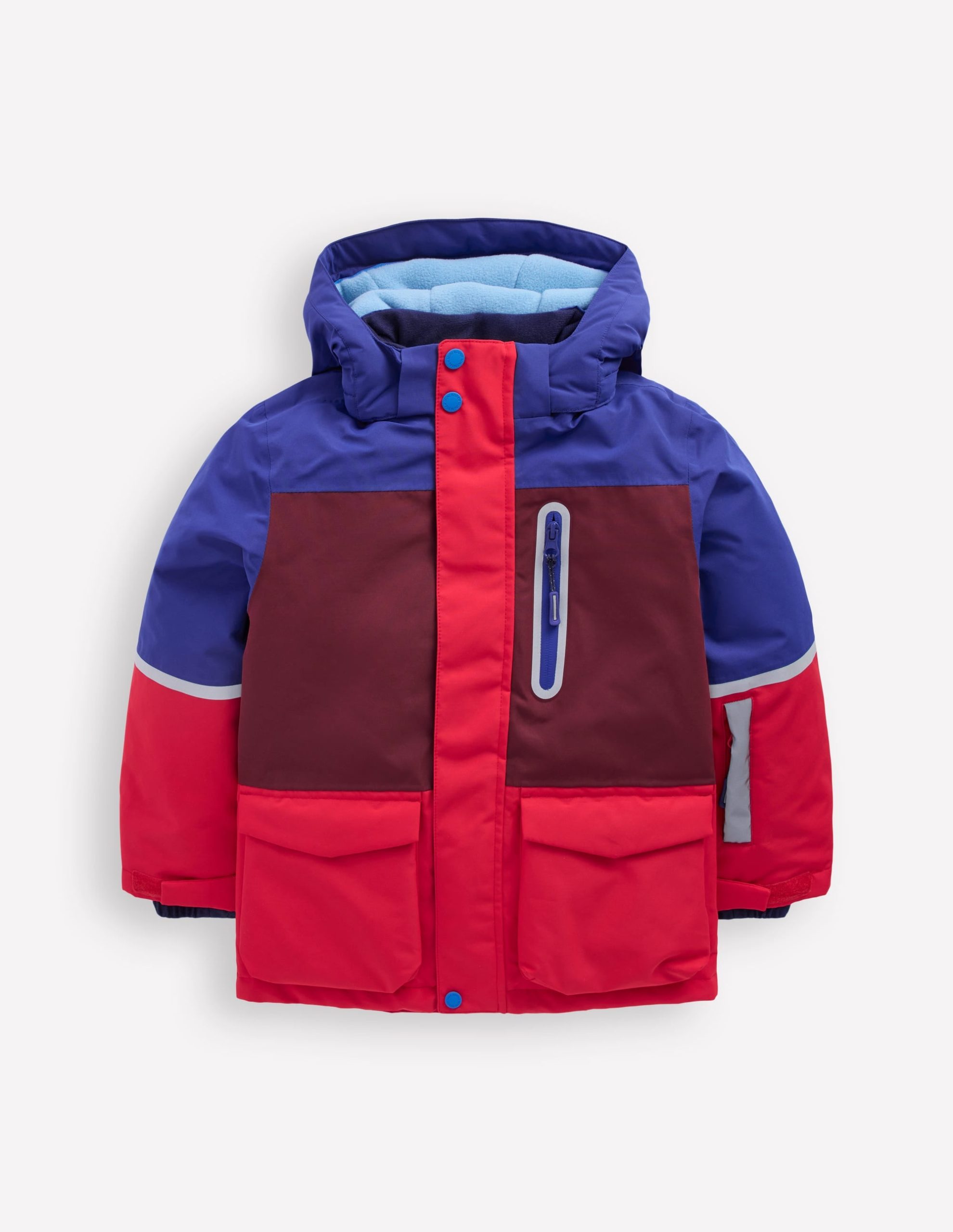 All-Weather Waterproof Coat-Red Chevron Colourclock - Image 2