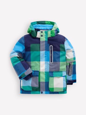 All-Weather Waterproof Coat-Green Check