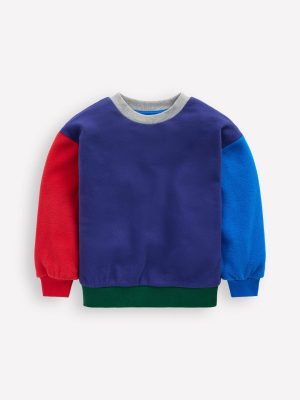 Colourblock Sweatshirt-Blue Colourblock