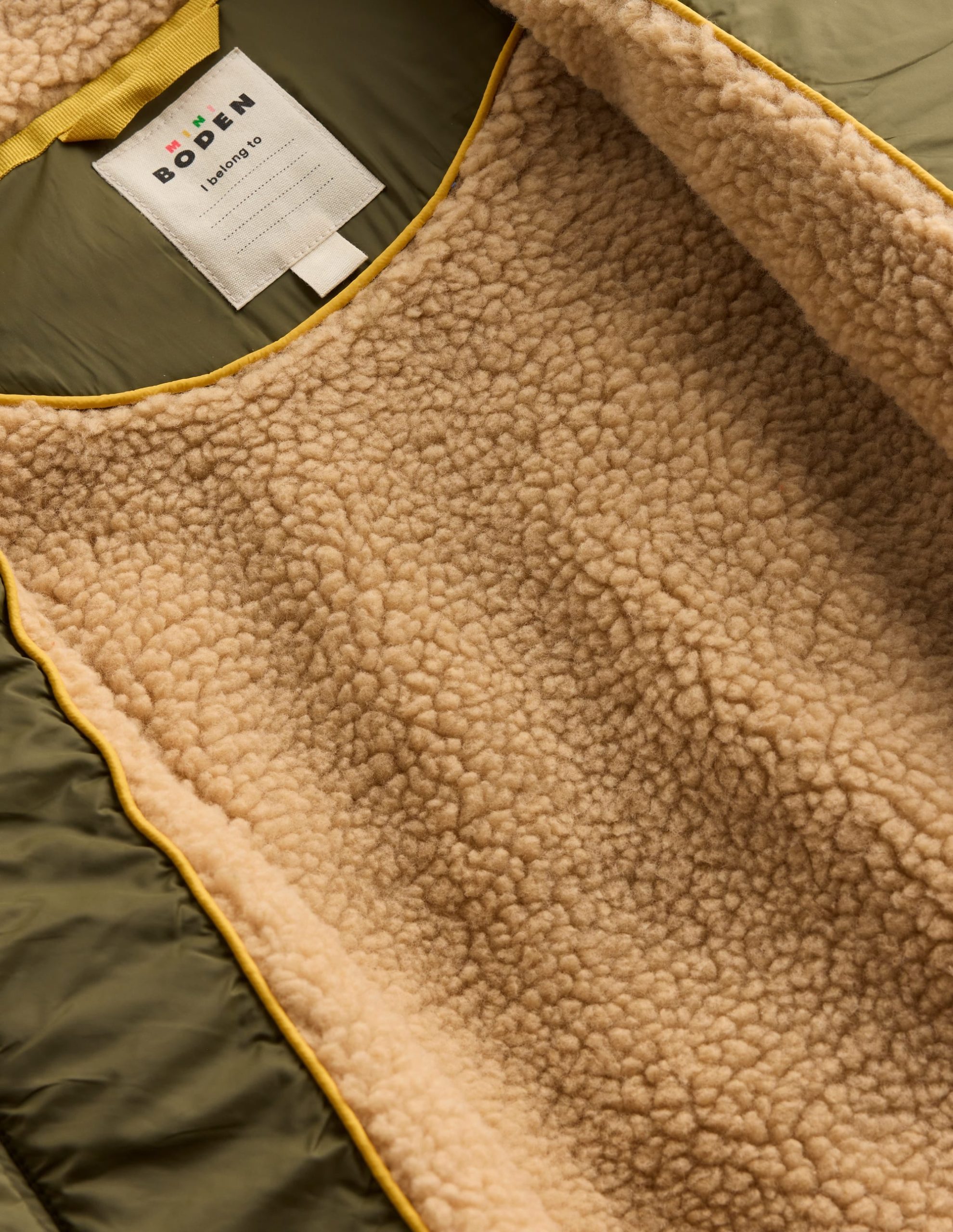 Borg Lined Gilet-Woodland Green - Image 4