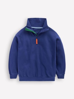 Half-Zip Sweatshirt-Navy