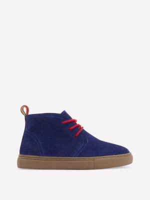 Lace up Desert Boots-College Navy