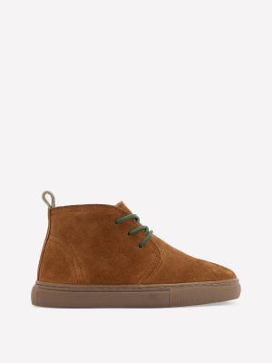 Lace up Desert Boots-Tan