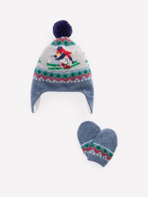Baby Fair Isle Set-Alaskan Blue Penguins