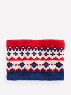 Fair Isle Snood-College Navy Fair Isle