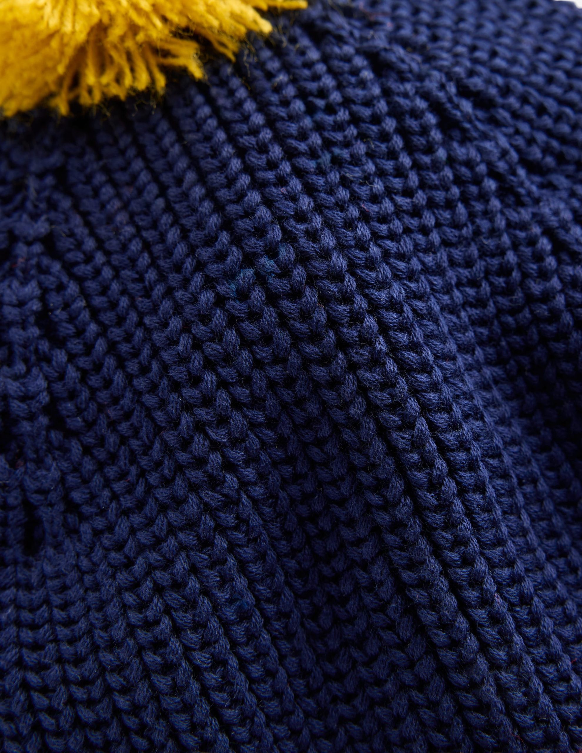 Knitted Beanie-College Navy Colour Block - Image 2