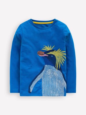Longsleeve Superstitch T-shirt-Directoire Blue Penguin