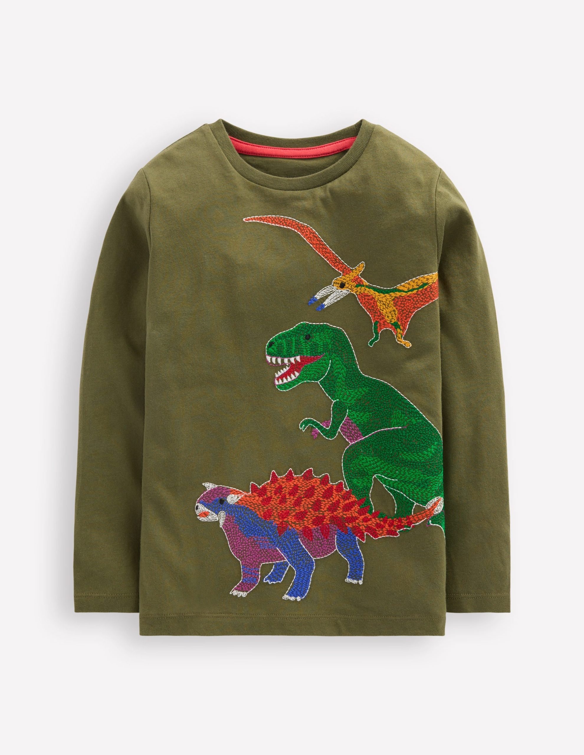 Glow Superstitch T-shirt-Winter moss Dino - Image 4