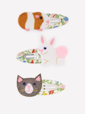 3-pack Hair Clips-Pets