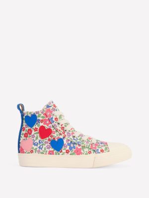 Canvas High Tops-Floral Hearts