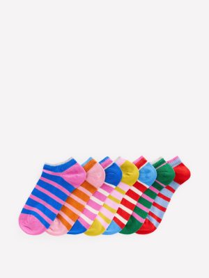 7-Pack Trainer Socks-Multi Stripe