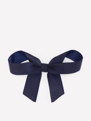 Hair Bows-College Navy