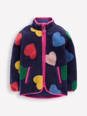 Eden Borg Zip-through Jacket-Starboard Blue Multi Hearts